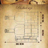 Mould King 10070S Nuevo Modelo de Barco Pirata MOC, 822 Piezas, Bloques de Construcción Coleccionables, Kit de Adorno de Escritorio para Aficionados Adultos