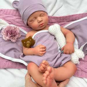Muñeca Bebé <span class=keywords><strong>Reborn</strong></span> LouLou de Silicona Sólida Platino de 50cm, Realista, Hecha a Mano, para Niña Recién Nacida, Regalo de Navidad, Colección - Product Image 2