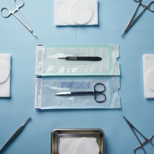 Busta Autosigillante Monouso per Sterilizzazione Dentale, Pellicola Rinforzata Certificata CE, Materiale PE PET Carta, Medcolor Blu - Product Image 3