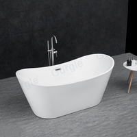 Baignoire autoportante ovale en acrylique Gurgle, design moderne et personnalisé pour hôtels et salles de bain, baignoire de trempage pour adultes