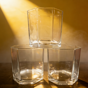 Frascos de Vidrio Octogonales Transparentes de Alta Calidad para Velas, 250ml/120ml/535ml, Ideales para Jugos y Cocina, Más Vendidos - Product Image 1