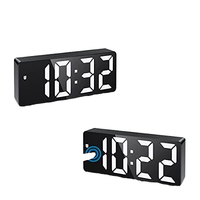 Réveil miroir LED haute qualité nouveau Design Table Bureau numérique Horloge de table Calendrier de chambre à coucher à la mode