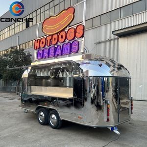 Chariot à café entièrement équipé en acier inoxydable, camion de vente de gâteaux, 220V/380V, traiteur extérieur, remorque alimentaire, four à pizza, snack, restauration rapide - Product Image 5