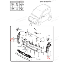 Support de pare-chocs adapté pour Wuling AIR Starlight Hongguang MINI EV, fixation de pare-chocs avant MINI GB Macaron