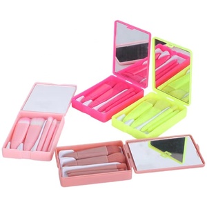 Ensemble de <span class=keywords><strong>pinceaux</strong></span> de maquillage personnalisés portables avec logo, 5 pièces, <span class=keywords><strong>kit</strong></span> de <span class=keywords><strong>pinceaux</strong></span> cosmétiques complet de voyage avec miroir pour le visage - Product Image 2