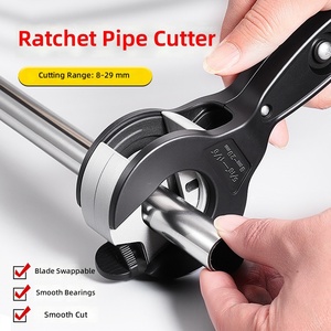 <span class=keywords><strong>Coupe</strong></span>-tube à cliquet en alliage de zinc 8-29 mm avec lame remplaçable pour la dé<span class=keywords><strong>coupe</strong></span> de tuyaux en PPR, PVC, PU, PE - Product Image 2