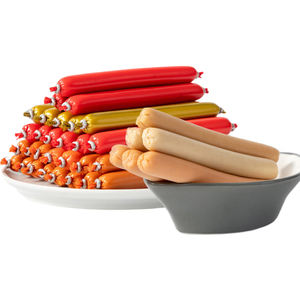 Friandises pour animaux de compagnie 15g, saucisse de jambon personnalisée OEM pour chats et chiens, riche en protéines, sans sucre, nutrition biologique à base de viande - Product Image 1