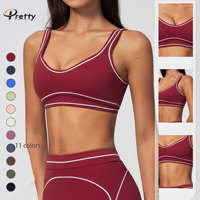 Individuelles LOGO Damen Sportbekleidung Hochgeschnittene Fitnesskleidung Athletik Squat-Proof Yoga-Wear Workout-BH für Frauen Gym