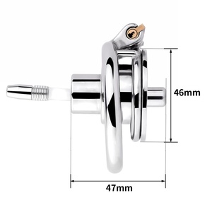 Candado de Castidad Masculino FRRK de Acero Inoxidable con Cabeza de Dildo de Silicona, Jaula para Pene, Cinturón de Castidad, Juguetes Sexuales de Abstinencia - Product Image 4