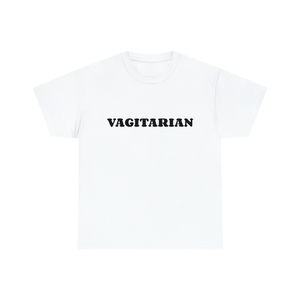 T-Shirt Vagitarian Bianca Unisex per Adulti, Girocollo, Manica Corta, Stampa Serigrafica, Abbigliamento Promozionale - Product Image 2
