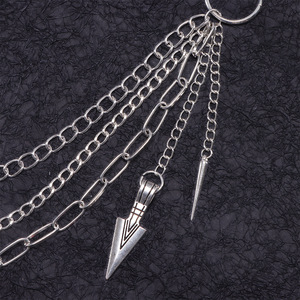 Chaîne de taille multicouche Yueli Hip Hop Punk Metal avec pendentif flèche pour hommes et femmes, accessoire de mode pour le corps - Product Image 3