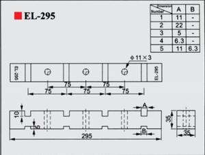 Soporte Aislante para Barra Colectora EL295, Soporte de Aislamiento de Bajo Voltaje, Marca KELUOYI, Material SMC, Clasificación de 660V, Resistencia a la Tracción de 20N/<span class=keywords><strong>M</strong></span> - Product Image 3