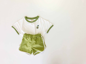 Ensemble deux pièces chemise et short pour filles, vêtements pour nouveau-nés 2021, ensemble mignon à motif de fruits, hauts et pantalons pour garçons et filles, tenues d'été pour bébés - Product Image 5