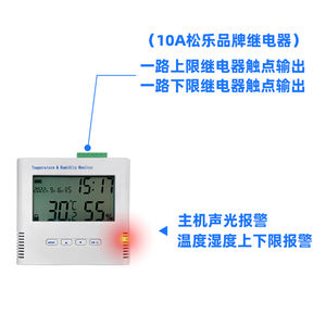 CX07 เครื่องวัดอุณหภูมิ/ความชื้น RS485 ความแม่นยำสูงพร้อมสัญญาณเตือน - ติดผนังสำหรับห้องเซิร์ฟเวอร์, ร้านขายยา, โกดังสินค้า D617 - Product Image 3