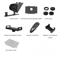 Feelworld Tp13a Téléprompteur grand Angle prend en charge jusqu'à 11 "Smartphone/tablette Invite Smartphone Dslr Enregistrement App Télécommande Cont
