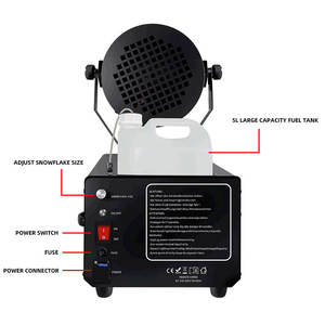 Topflashstar 2000W Machine à neige de scène extérieure pour théâtre de Noël, flocons de neige, tête mobile en métal, avec télécommande - Product Image 2