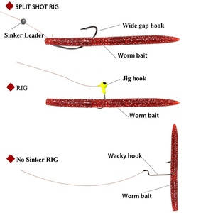 Hunthouse — appât souple pour la pêche, leurre pour attraper des poissons comme les bars, les ver, bâton, nouveau modèle - Product Image 3