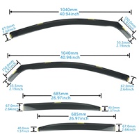 Déflecteurs de vent, de pluie et de soleil teintés pour pare-brise avant et arrière gauche et droit, ensemble de 4 pièces pour VW Jetta MK6 berline 4 portes 2011-2017
