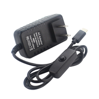 Raspberry Pi USB Type C Adaptateur secteur 5V 3A ON/OFF Switch Power Charger EU US UK AU Plug Power Charger pour Raspberry Pi 4 B