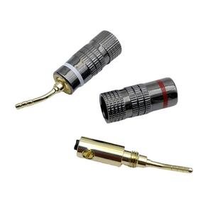 Conector gris de cobre chapado en oro de 2 mm para altavoz, cable de altavoz con conector banana blanco y rojo, junta banana sin soldadura, salida de fábrica - Product Image 4
