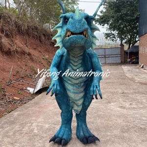 Disfraz de Dragón Animatrónico de Tamaño Real con Patas Ocultas, Accesorios para Películas, Modelo de Dragón Azul Realista que Camina - Product Image 3