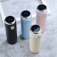 Botella de agua inteligente aislada al vacío con pantalla LED de temperatura automática, frasco grande, taza para beber de acero inoxidable de 410 ML