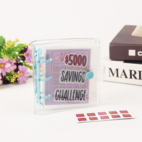 Benutzer definierte PVC Scratch Offs Challenge Book Notizbuch Broschüre Mini 52 Woche Bargeld Geld $300 500 Umschlag Einsparungen Challenge Binder