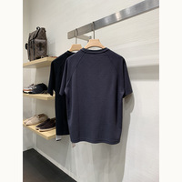 T-shirt en coton tissé sur mesure haut de gamme, style Old Money, minimaliste et solide, à manches courtes, pour homme, décontracté, polyvalent, tendance et coupe ample pour l'été