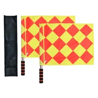 Drapeau d'arbitre Linesman 100% polyester 2 pièces drapeau d'arbitre pour match de football