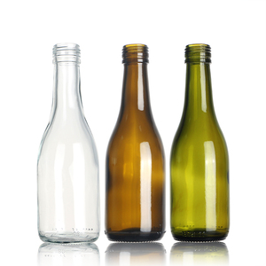 <span class=keywords><strong>Prix</strong></span> usine Ambre 187ml Petites bouteilles de vin en verre avec couvercle à vis pour Bourgogne Vodka <span class=keywords><strong>Whisky</strong></span> - Product Image 2