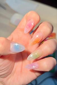 Uñas Postizas Minimalistas Aura con <span class=keywords><strong>Centro</strong></span> en Tono Rosa Sutil sobre Base Nude Suave, Lujo Discreto, Última Tendencia Viral - Product Image 3