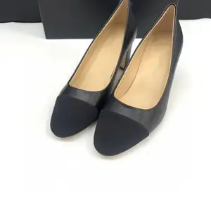 Fashion simple square heels leather shoes pointed sexy single ladies black shoes high heels shoes women