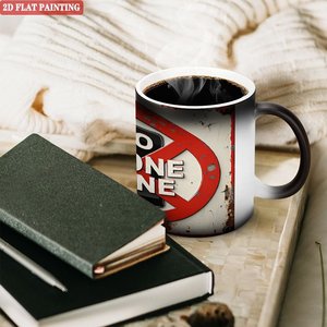 Frosted Black Ceramic Mug 11oz Color Changing Magic Tea Latte Cup Smart <b>Drinkware</b> - Product Image 5