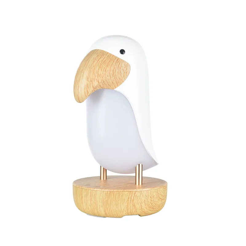 Portable Night Light Amazon Hot Sell Wireless No Speaker Toucan bird lamp Home Decoration Animals Lamp Night Light