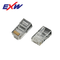 Connecteur RJ45 8P8C Prix Usine – Connecteurs RJ45 de Marque Mondialement Renommée Cat5e Cat6 pour Réseaux
