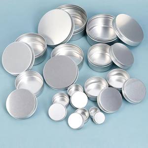 Envases Redondos de Hojalata de Aluminio a Prueba de Fugas con Tapa de Rosca para Cosméticos, Ungüentos, Bálsamos y Bálsamo Labial - Product Image 5