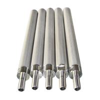 Filtre en métal poreux en titane PINSHANG 0,2 µm 0,5 3 1 5 2 25 10 microns 316L 304 en acier inoxydable fritté, diffuseur d'air, Chine