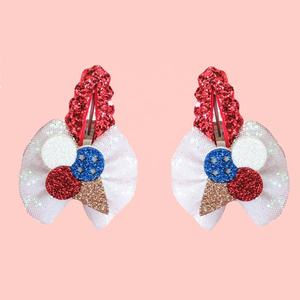 Barrettes à cheveux en tissu avec motif de perroquet et de fleurs scintillantes pour les filles mignonnes, accessoires de cheveux pour les fêtes, barrettes, coiffures, accessoires de cheveux pour enfants à la mode - Product Image 4