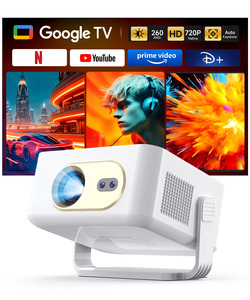 Proyector Inteligente Certificado con Sistema Operativo Google TV, 720P, HY300 GT, 400 ANSI, WiFi Automático, BT5.0, Portátil, con Altavoces Integrados, de Bolsillo, para el Hogar - Product Image 1