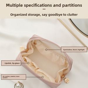 New Design Water Resistant Foldable Travel PU Pouch Bag Portable Zipper Cosmetics for Handbag <b>Lipstick</b> Organizer - Product Image 2