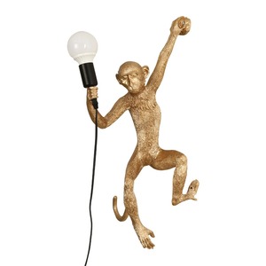 Lampe murale en métal doré en forme de <span class=keywords><strong>singe</strong></span> avec un design artistique unique pour salon moderne et décoration intérieure originale - Product Image 3