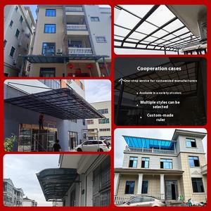 Abri de voiture résidentiel fermé en alliage d'aluminium moderne pour la pluie, pour la villa, la cour, le <span class=keywords><strong>garage</strong></span> et le stationnement. - Product Image 2