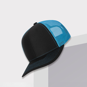 Casquette de baseball en maille color-block nouvelle collection automne <span class=keywords><strong>AliExpress</strong></span> LAZADA, 6 panneaux, réglable, respirante, anti-UV, vente en gros, style camionneur - Product Image 2