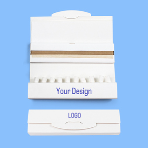 Paquete de Papel de Filtro para Cigarrillos Desechables Personalizado, Caja de Almacenamiento Blanca Rectangular de Estilo Simple con su Logotipo - Product Image 1