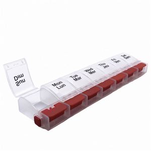 <b>Extra</b> <b>Large</b> Weekly Pill Organizer, 7 Day Daily Pill Box Case Easy to Open, Silkscreen <b>Printed</b> Medicine Container with Clear Lid - Product Image 4