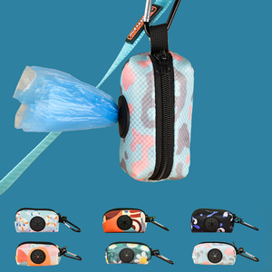MIDEPET Distributeur de sacs à déjections pour animaux de compagnie, écologique, de luxe, motif dessin animé, en polyester, personnalisé, pour petits animaux - Product Image 1