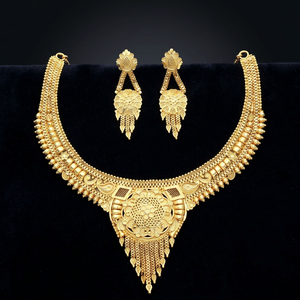 Joyería al por mayor de latón con baño de oro de 14K, 18K, 24K, conjunto de joyería de diseño turco tradicional, collares cortos, joyería de moda, oro, joyería. - Product Image 1