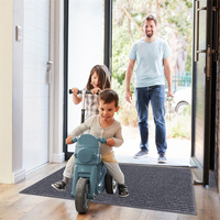 Tapis d'accueil intérieur lavable en machine, à profil bas, résistant à la saleté, absorbant, adapté aux chiens.