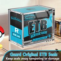 Boîte acrylique transparente ETB fermeture magnétique Protection UV anti-poussière affichage clair pour carte à collectionner