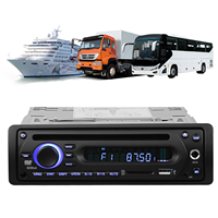 Reproductor de DVD para Autobús, Camioneta o Camión, de Bajo Precio, de un Solo DIN, con HD DVD, CD, MP3, Micrófono, FM/AM/DC 12-24V, 1 DIN